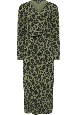 Long Tall Sally Animal Wrap Midi Dress40 Tall