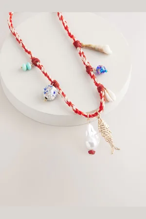 Next Rope Fish and Shell Charm Necklaceeen