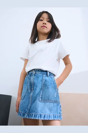 Next 100% Cotton Denim Skirt (3-16yrs)128134cm