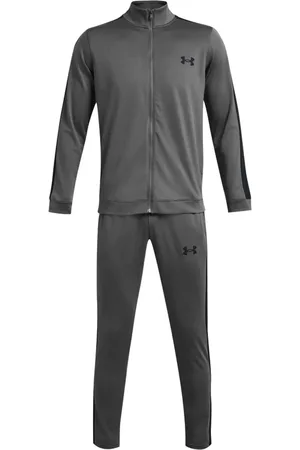 Under Armour Grey/Black Rival Knit Hooded TracksuitL