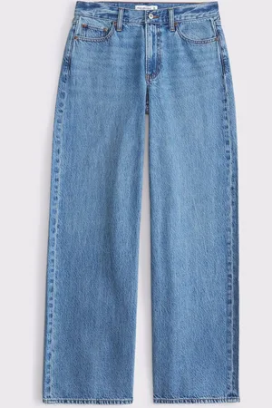 Abercrombie & Fitch Blue Medium Low Rise Ultra Loose Jeans42