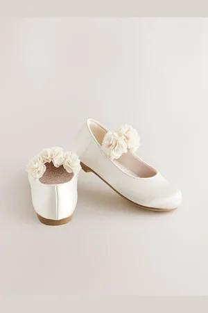 Next Satijnen bruidsmeisjes gelegenheidsschoenen met corsage Mary JaneEU 22 (UK 5.5)