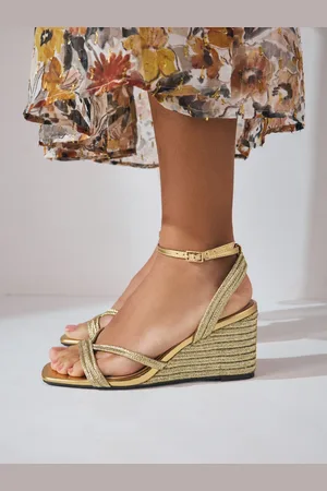 Next Forever Comfort Square Toe Strappy Espadrille Wedgeseu41