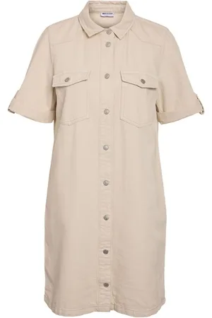 Noisy May Short Sleeve Denim Shirt DressL 12