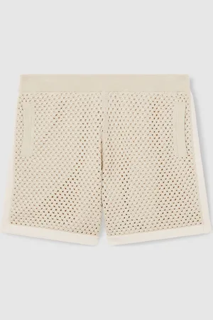 Reiss Butler Cotton-Blend Crochet ShortsLarge