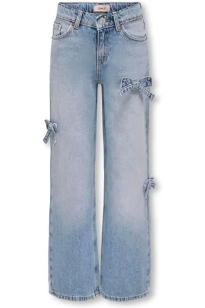 ONLY Bow Detail Wide Leg 100% Cotton Jeans140146cm