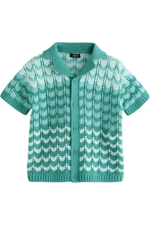 Next Crochet Revere Collar Short Sleeve Knitted Polo Shirt (3mths-7yrs)110116cm