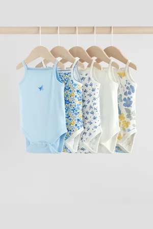 Next Baby Strappy Vest 100% Cotton Bodysuit 5 PackTot 1 maand (56cm)