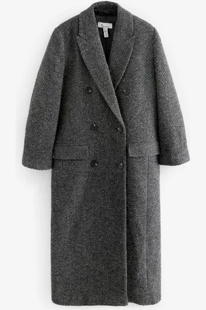 Next Premium Wool Blend Textured Coat48 Petite
