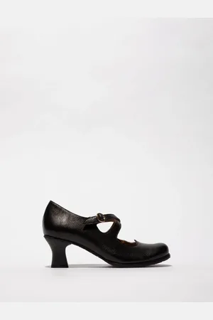 Fly London Baiv Mary Jane Heeled Black Shoeseu38