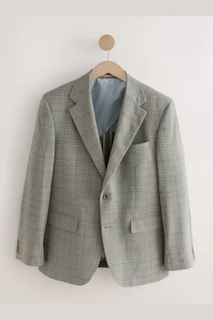 Next Tailored Fit Check Texture Suit Jacket56 Lang (UK 46 L)