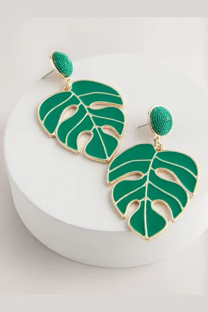 Next Palm Leaf Statement Earringseen