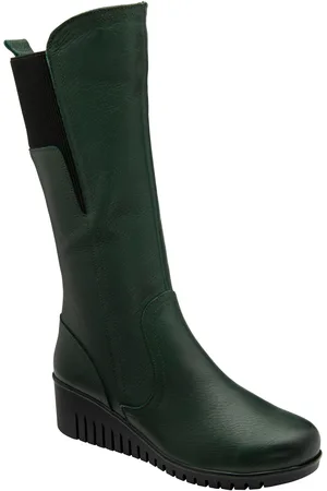 Lotus Leather Wedge Mid-Calf BootsEU 38 (UK 5)