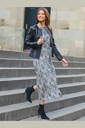 Sosandar Animal Print Tie Side Midi Dress40