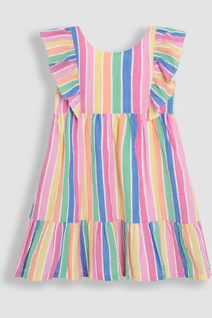 JoJo Maman Bébé Frill Back Summer 100% Cotton Dress9298cm