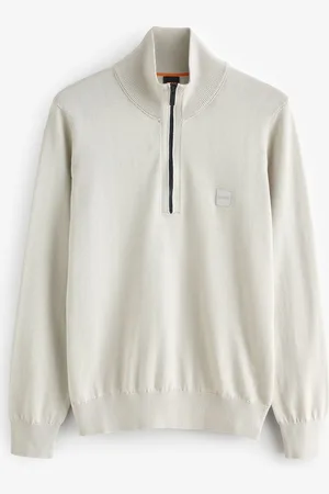 HUGO BOSS Regular Fit Logo Patch Cotton Cashmere Jumperlarge