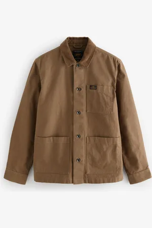 Next Canvas Chore 100% katoenen jack met corduroy kraagS