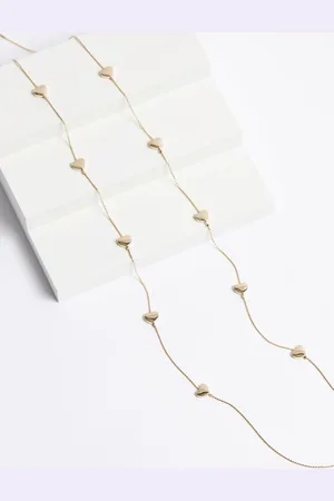 Next Lange draadketting met hartjeEén