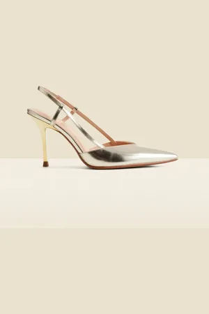 Sosandar Flared Heel Slingback Court ShoesEU 37 (UK 4)