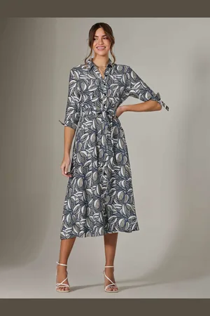 Jolie Moi Tie Sleeve Shirt Maxi Dress42
