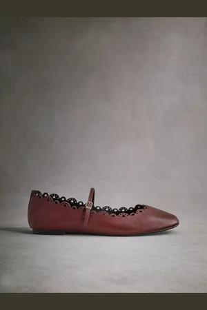 Next Tabitha Simmons Elfie Leather Scalloped Mary Jane ShoesEU 39 (UK 6)