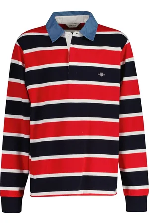 GANT Striped 100% Cotton Polo Shirt16 Jaar (176cm)