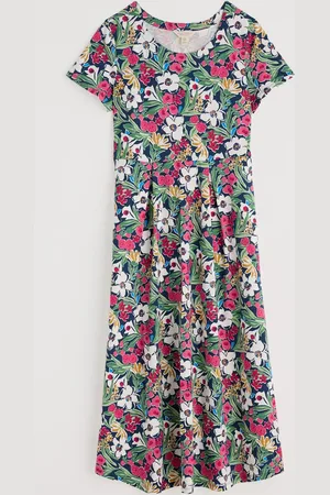 Seasalt Cornwall Multi Veronica Short Sleeve Jersey Midi Dress44