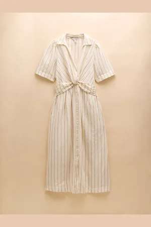 Joules Marina Linen Blend Knot Front DressEU 34 (UK 6)