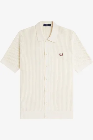 Fred Perry Ribbed Knitted ShirtLarge