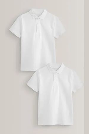 Next Katoenen schoolpoloshirts met korte mouwen van 100% katoen (3-16jr)8 Jaar (128 cm)