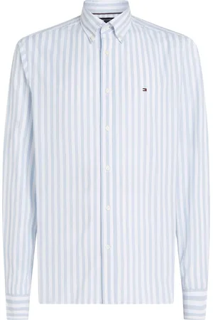 Tommy Hilfiger Regular Fit Flex Poplin Stripe 100% Cotton ShirtMedium