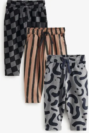Next 100% Cotton Patterned Jersey Joggers 3 Pack (3mths-7yrs)9