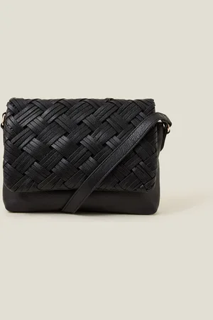 Accessorize Woven Leather Cross-Body BagEén