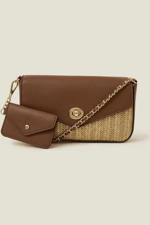Accessorize Metallic Raffia Cross-Body Bageen