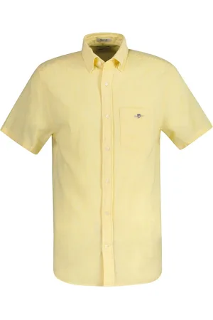 GANT Regular Fit Short Sleeve 100% Cotton Linen Shirt3XL
