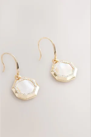 Next Mother Of Pearl Octagon Drop Earringseen