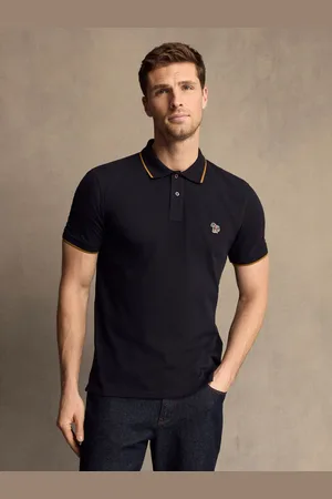 Paul Smith Burgundy Red 100% Organic Cotton Zebra Logo Tipped Polo Shirtmedium