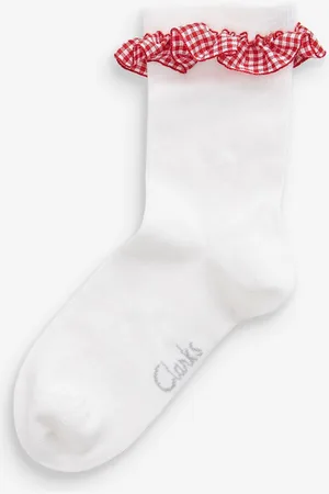 Clarks Girls Ankle School Socks 2 Pack9-12 Jnr
