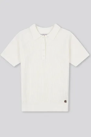 U.S. Polo Assn. U. S. Polo Assn Womens Vertical Texture Stripe Knit Polo Shirtxlarge