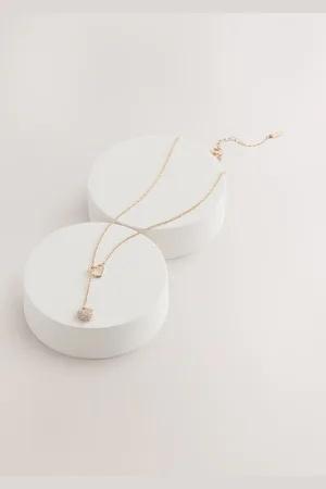 Next Heart Thread Through Lariat Necklace Made With Recycled MetalsEén