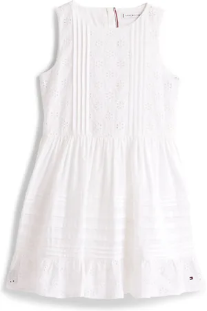 Tommy Hilfiger Embroidered Cotton Sleeveless Flare 100% Cotton Dress140146cm