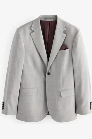 Next Slim Fit Signature Tollegno Italian Wool Textured Suit Jacket44 Short (UK 34 S)