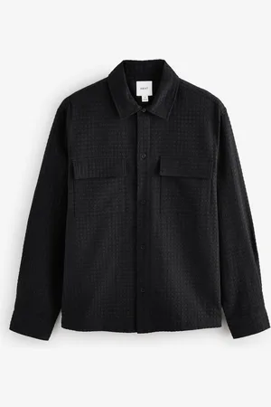 Next Overhemd van 100% katoen met textuur, wafelpatroon en lange mouwenMedium