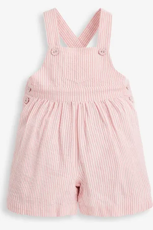 JoJo Maman Bébé Seersucker Stripe Culotte Dungarees1.5