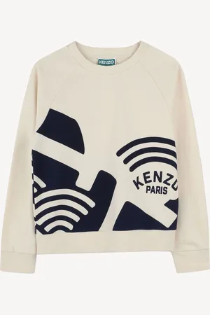 Kenzo Large Natural Long Sleeve Logo Sweatshirt14 Jaar (164cm)