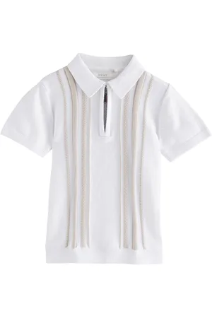 Next 100% katoenen gebreid poloshirt met rits bij de hals (3mnd-7jr)116122cm