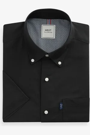 Next Gemakkelijk te strijken Oxford overhemd met korte mouwen en knopen4XL