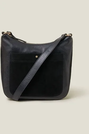 Accessorize Leather Messenger Cross-Body BagEén