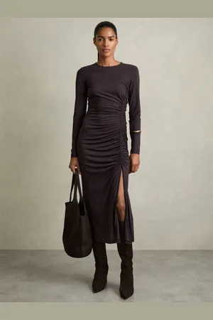 Reiss Rosie jersey midi-jurk met rimpeleffect40