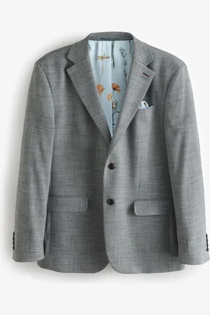 Next Regular Fit Trimmed Textured Suit Jacket52 Standaard (UK 42 R)